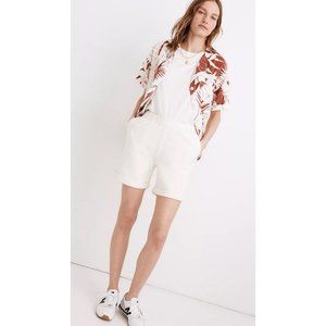 Madewell NWT Cotton Cuffed Sweatshorts in Antique Cream Size Large Retail $59